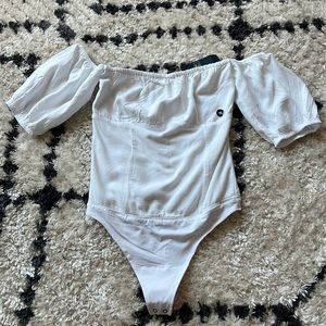 White Abercrombie and Fitch Bodysuit